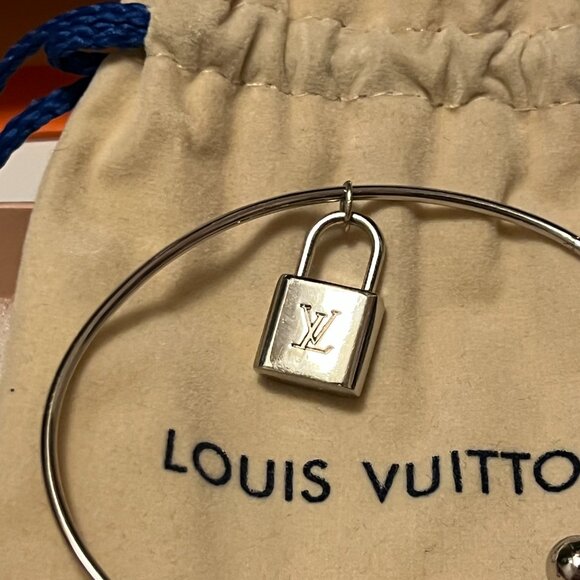 Louis Vuitton Mini Silver Charm on UNBRANDED 6” Adjustable Cuff Bracelet - Picture 5 of 5